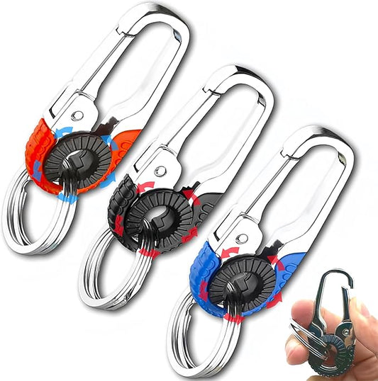 CHRIS GOOD Key Ring Keychain Keyrings,3pcs Key Chain Holder Clip Key Organizer Key Chain Ring for Men and Women,Key Holder