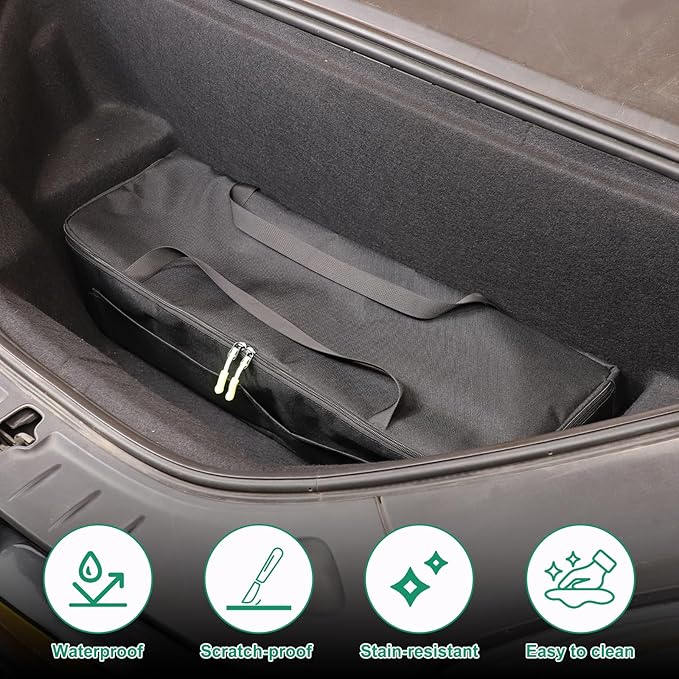 Front Trunk Organizer with Lid, Car Trunk Organizer Compatible with 2014-2026 Tesla Model S, Frunk Storage Bag Collapsible, Front Trunk Organizer Storage Cargo Bag Portable Waterproof