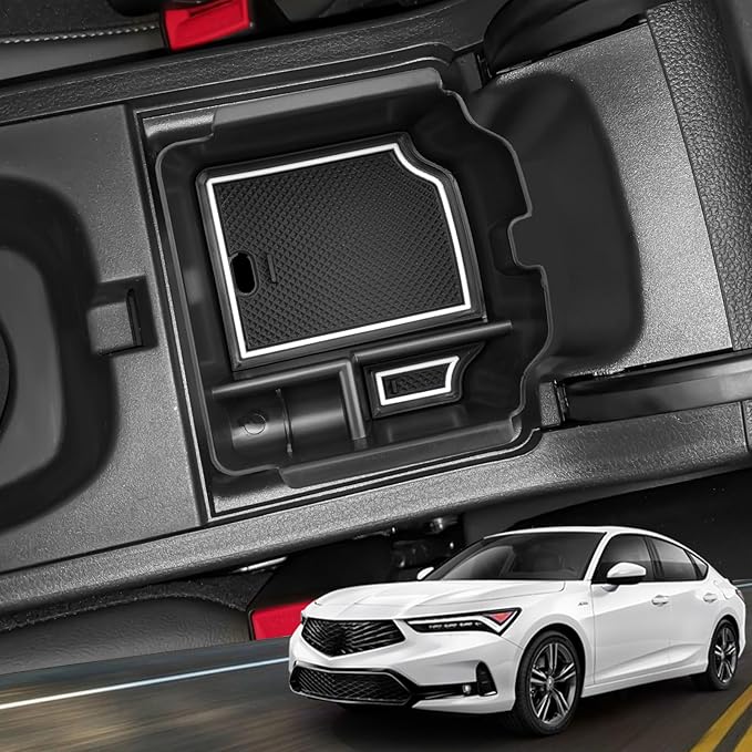 YEE PIN Integra Tray White for 2023 2024 2025 Acura Integra Center Console Organizer Console Storage Insert Tray Insert Tray Integra Arm Rest Organizer for Acura Integra Accessories