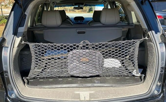 Rear Trunk Organizer Cargo Net for Acura MDX 2007–2013 – Envelope Style Cargo Net for SUV – Premium Mesh Elastic Car Trunk Organizer Vehicle Carrier Storage–Compatible with Acura MDX