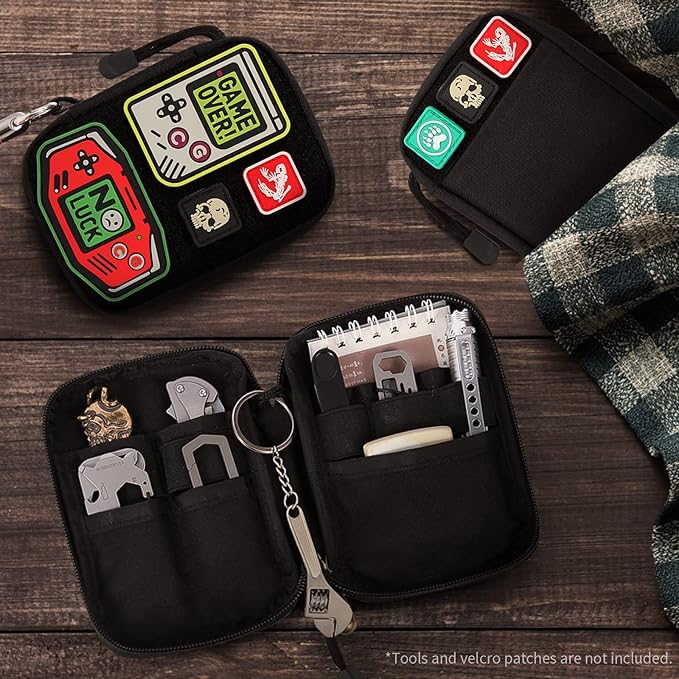 Mighty Pouch EDC Organizer - Nylon EDC Pocket Pouch with Hook and Loop Closure