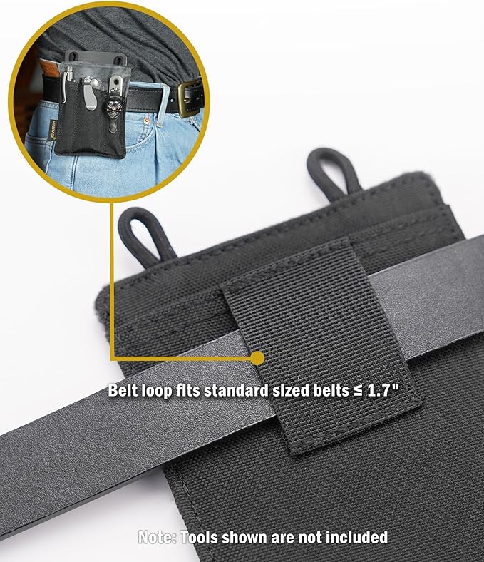 VIPERADE Slim EDC Pouch, Mini Pocket Organizer for Men, EDC Belt Organizer for Knife/Flashlight/Pen/Pry Bar/Mini Tools/Pocket Notebook