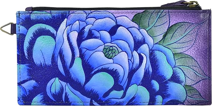 Anna by Anuschka Women's Hand Painted Genuine Leather Organizer Wallet | Hand Painted