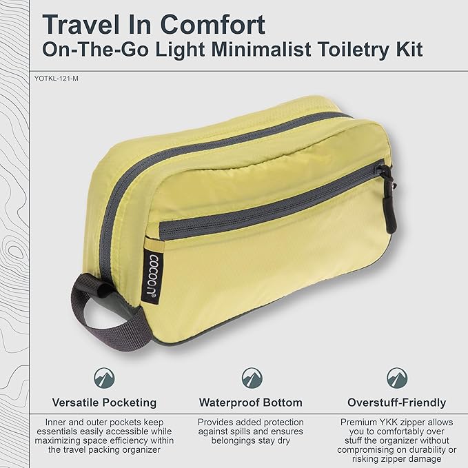 COCOON - Premium - On-The-Go Light Minimalist Toiletry Kit - Wild Lime - Medium