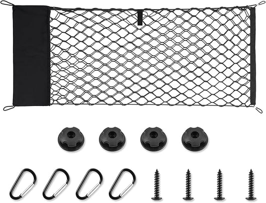 Amiss Envelope Style Truck Bed Cargo Net with Side Organizer, Fits for 2017-2025 Honda Ridgeline Accessories, Portable Storage and Highly Elastic Organizer with Hook, Car Exterior Accessories.
