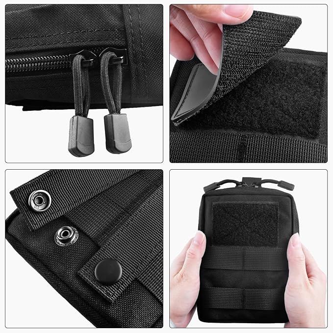 TRIWONDER Tactical Cigarette Pouch Molle Small Military Bag Battery Cigarette Case EDC Utility Card Holder Lighter Slot Mini Cigar Waist Pack