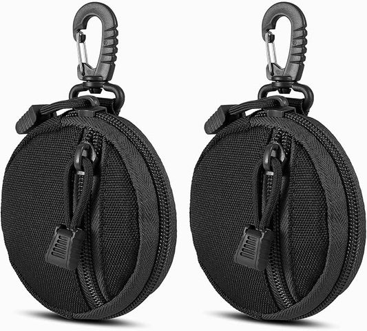 FRTKK 2 Pack Tactical Compact EDC Pouches Military Molle Utility Pouch Accessories Organizer Pouch Coin Purse Keychain Pocket Credit Card Holder Waist Pack