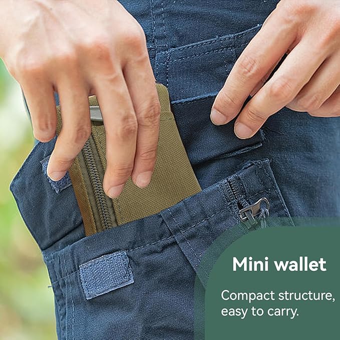 HERCHR Mini Size EDC Utility Pouch Bags First Aid Pouch Organizer Storage Pouch Waist Pack with Carabiner