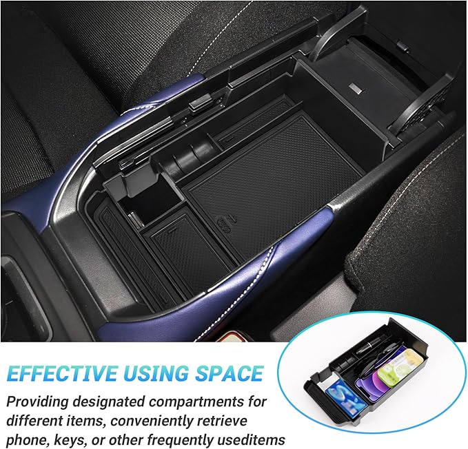 Center Console Organizer Compatible with 2020-2025 Mazda CX-30 Accessories, 3PC Armrest Tray, Secondary Storage Compartment ＆ Door Handle Storage Pocket Insert Accessories