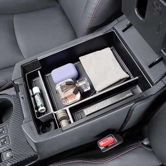 EDBETOS Full Size Center Console Organizer Tray Compatible with Toyota 4Runner Accessories 2010-2020 2021 2022 2023 2024 Insert Armrest Box Secondary Storage Divider ABS Materials, Black Trim