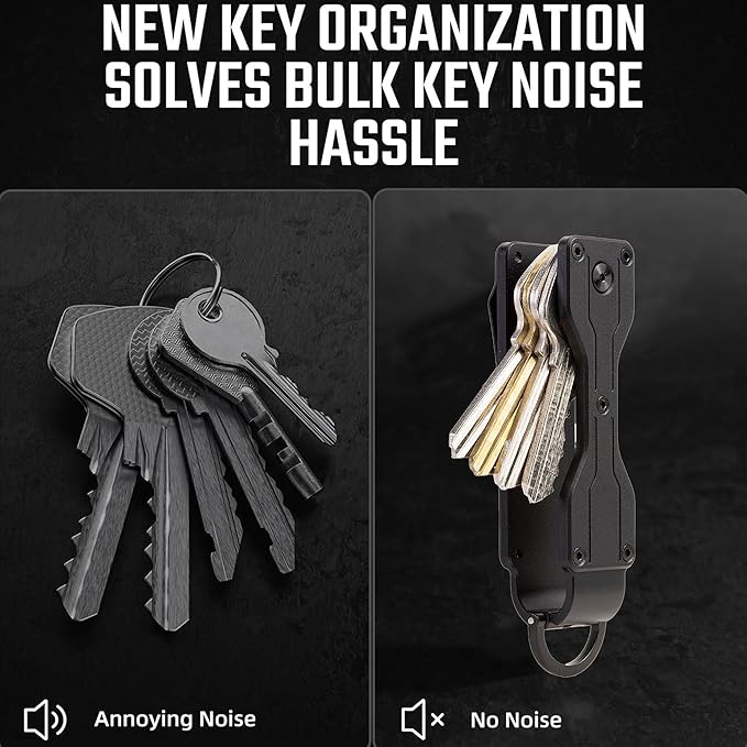 Key Organizer Minimalist Innovative Keyholder Compact Keys Organizer Smart KeyChain Secures 2-6 Keys