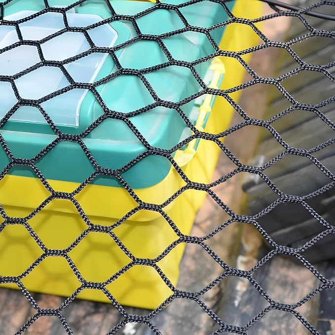 BAILALIBO Cargo Net Stretchable, Adjustable Elastic Trunk Mesh Nets with Metal Hook Universal for Pickup SUV, Trucks, Car Exterior Accessories for Secure Storage (48x48 Inch)