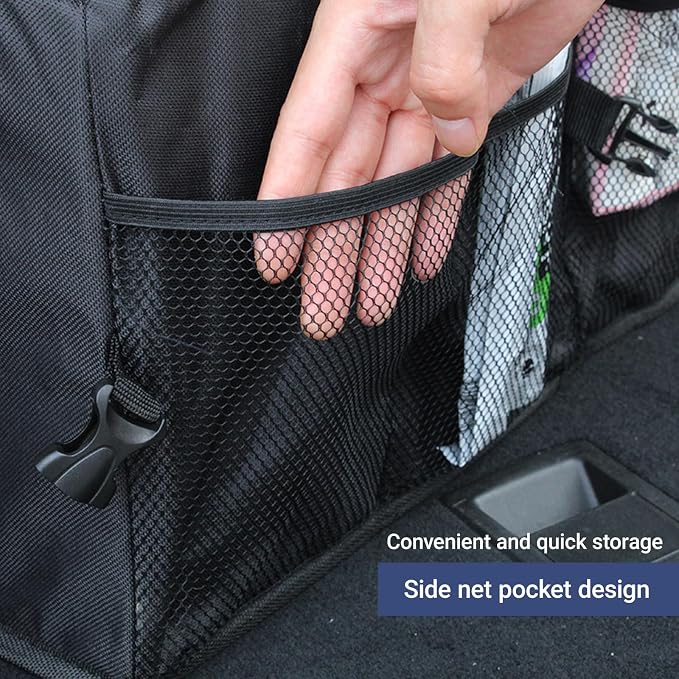 Trunk Organizer for Car, Foldable Storage Bags, Sturdy Trunk Organization for Car Accessories, Tools, 3 Compartments, Automotive Consoles and Organizers