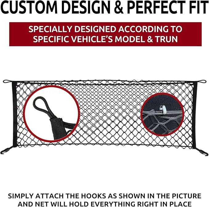 Envelope Automotive Elastic Trunk Mesh Cargo Net for Honda Pilot 2016-2025 - Car Accessories - Premium Trunk Organizer and Storage - Cargo Net for SUV- Vehicle Carrier Organizer