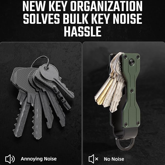 Key Organizer Minimalist Innovative Keyholder Compact Keys Organizer Smart KeyChain Secures 2-6 Keys