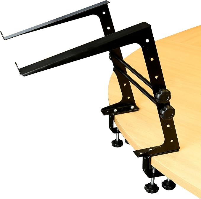 RockJam Portable DJ Laptop Stand with Adjustable Height, Anti-Slip Design, Works For Laptops, Controllers & CD Players
