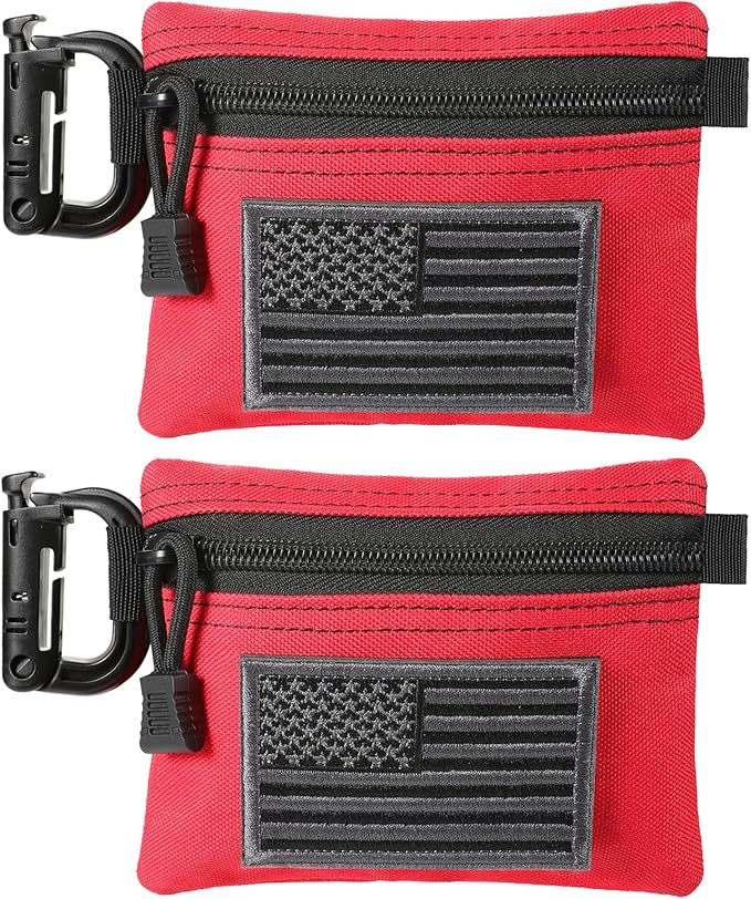 FRTKK 2 Pack Tactical Compact EDC Pouches Military Molle Utility Pouch Accessories Organizer Pouch Coin Purse Keychain Pocket Credit Card Holder Waist Pack