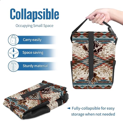 Car Trash Can with Lid Collapsible Reusable Waterproof Car Garage Bag,Automotive Garbage Can