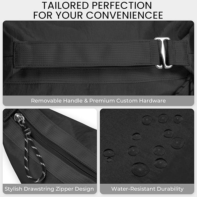 HauteHues Travel Makeup Bag for Women Large Capacity Cosmetic Handheld Portable Organizer Large Opening Waterproof Storage Toiletry Bags Black