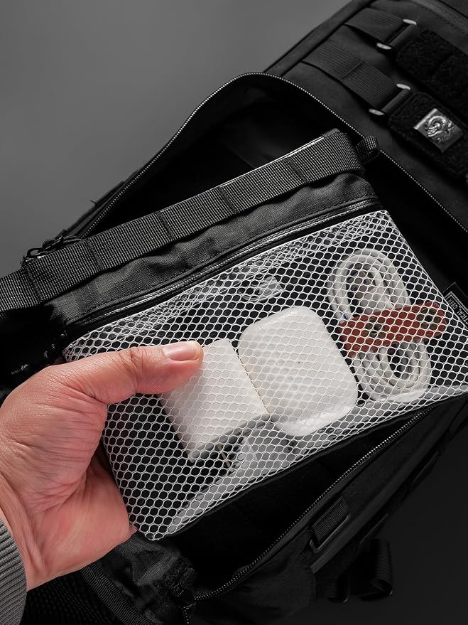 TACTICAL_GEEK EDC Modular Carry Pouch, Waterproof Nylon Organization, Multifunctional Utility Carry Pouch, Semi-Transparent Mesh Pouch for Storing Tools, Daily Necessities