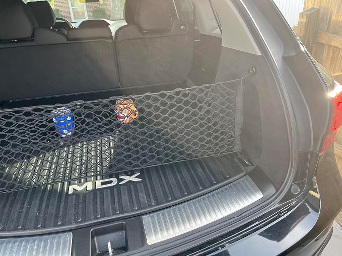 Rear Trunk Organizer Cargo Net for Acura MDX 2014–2020 – (2in1) Envelope/Floor Style Cargo Net for SUV–Premium Mesh Car Trunk Organizer Vehicle Carrier Storage–Compatible with MDX