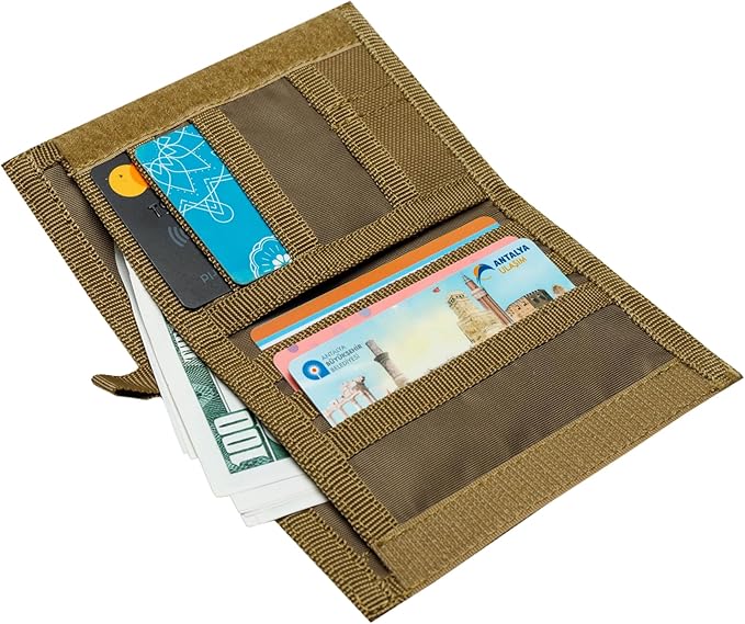 Chameleon Bifold Mens Nylon Wallet-Military Tactical Men Wallet- Canvas Thin Front Pocket Travel Bi-Fold Wallet-Best Nylon Travel Pouch