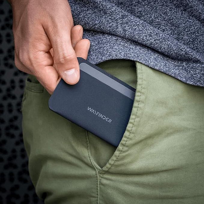 WAYFINDER - Flux - Minimalist Slim Front Pocket Card Holder Wallet For Men - Black