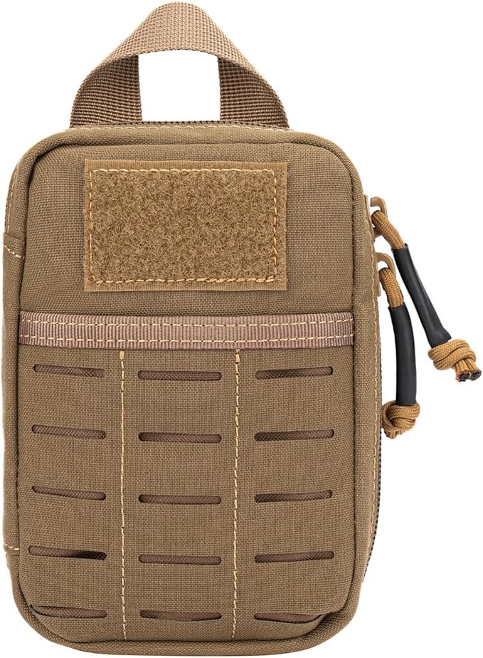 Mini Pocket Organizer for Men EDC Gear Storage Pouch Belt/MOLLE-Compatible 6" x 4" x 1.5" Micro Nylon Bag for Multitools Flashlight Knife Pen Field Notebook Tactical Survival Outdoor Gadget
