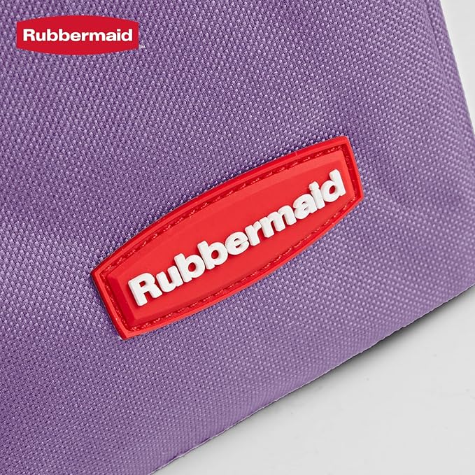 Rubbermaid Car Organizer, Collapsible Trunk Organizer, Multi-Compartment Car Storage Organization for Car Accessories, 2 Compartments With Cover, 21.65"*14.17"*12.2" - Purple