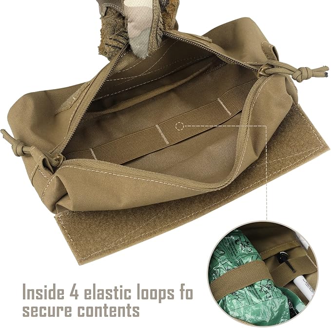 WYNEX Tactical Dump Drop Pouch, Dangler Pouch Utility Tool Pack Sub Abdominal Carrying Bag EDC Pocket Organizer Accessories for Plate Carrier Chest Rig