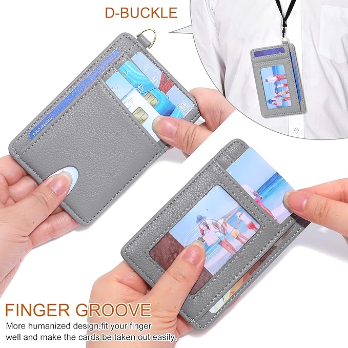 GEEAD Slim Minimalist Front Pocket RFID Blocking Card Holder Wallets for Men & Women