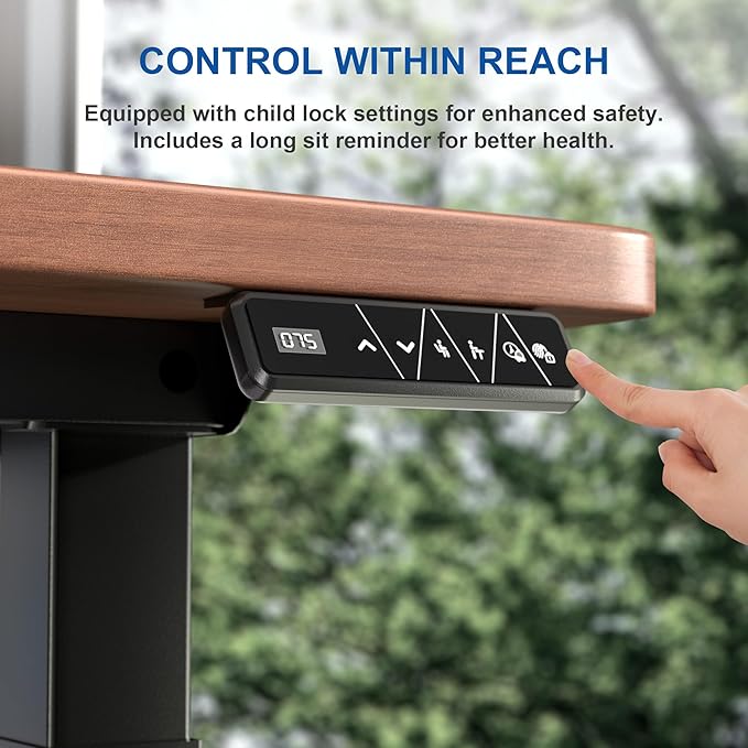 4-Leg L-Shape Standing Desk Frame Dual Motor, Electric Corner Legs Compatible Desktop Size 55??71?? 264 lbs Weight Capacity, Anti-collision Detection Stand Up Desk Frame Workstation, Black Frame Only