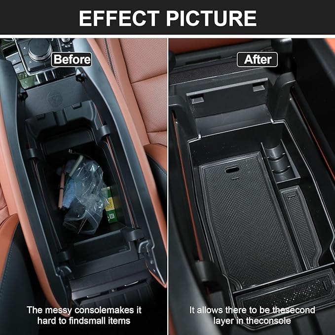 Center Console Organizer for 2023 2024 2025 Mazda CX-50 and and CX50 Hybrid Accessories, for Mazda CX50 CX 50 2023 2024 2025 Armrest Insert Container ABS Secondary Storage Box