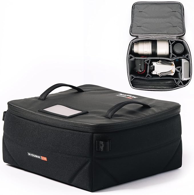NANUK N-Cubik 13M Camera Bag Insert – Medium Water-Resistant Cube – Shockproof Protective Camera Insert for Backpack (11,4”x 12,5” x 5,1”)
