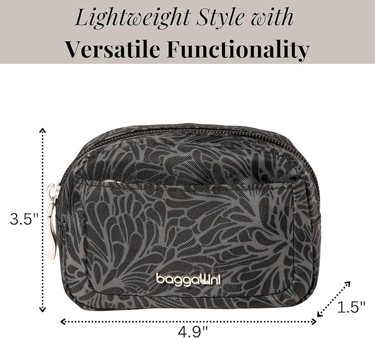 Baggallini Women's Pocket Cosmetic - Lightweight Bag - Travel Essentials Makeup Organizer Mini