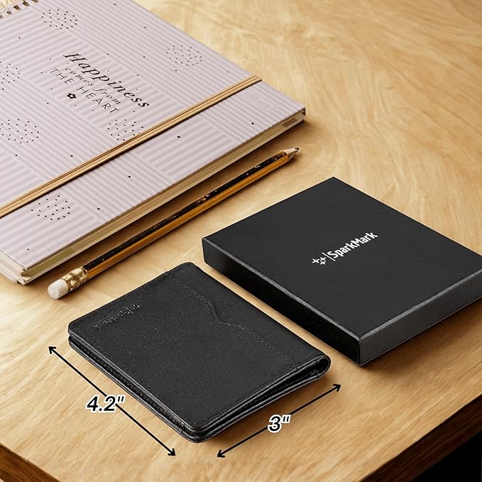 RFID Blocking Slim Wallet for Men | Thin Bifold Credit Card Holder Wallet | Mens Wallet Slim Business Card Case | Minimalist Front Pocket wallet with Gift Box