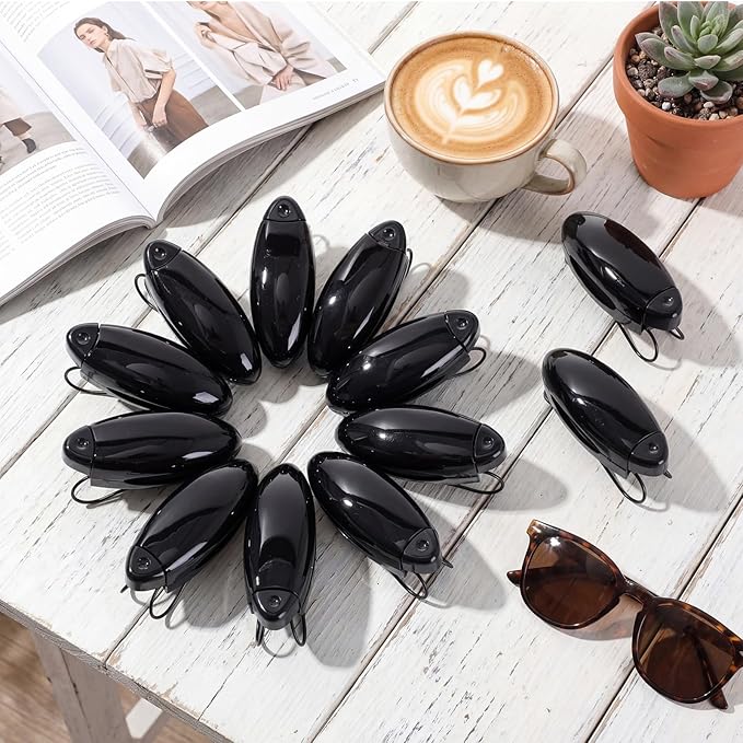 Frienda 5 Pcs Auto Car Vehicle Sun Visor Clip Holder Sunglasses Holder for Eyeglasses Mount Ticket Card Clip for Car Accessories (Black)