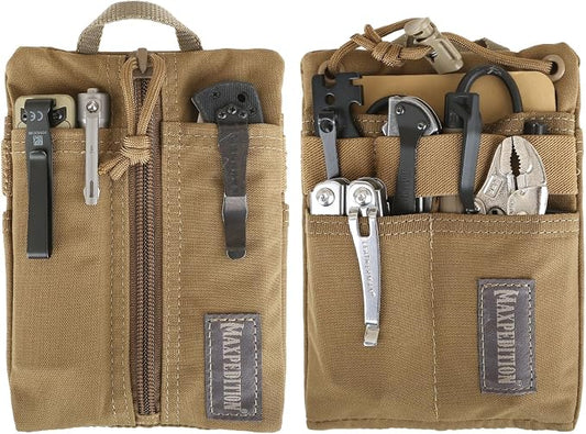 MAXPEDITION Platy Pocket Organizer, Durable EDC Tool Pouch for Men, Neck Wallet with Paracord Lanyard, Holds Flashlight, Multitool, Pen, Notebook