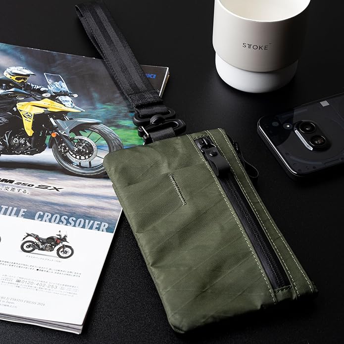 ALPAKA Zip Clutch, Zipper Wallet and EDC Carrier - RFID Blocking Material Passport Wallet- 3 External Slots for EDC Gear