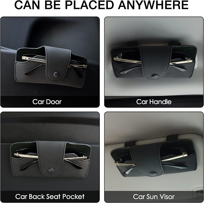 Sunglass Holder for Car Visor Glasses Case Non-Slip Clip Universal for Sunglasses Eyeglasses Car Interior Accessory