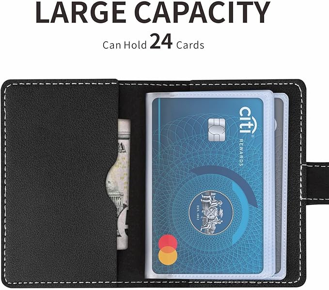 2 Pcs Credit Card Holder and business card holder，Sd Card Holder Each Has 26 Card Organizers, 2024 New Credit Card Holders book for Men and Women.