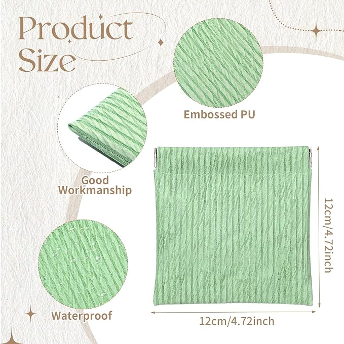 4.7in Small Makeup Bag for Purse, 4Pcs Pocket Cosmetic Bag Organizer, Waterproof PU Leather Pouches for Purse, Portable Squeeze Coin Purse for Women Mini Travel Jewelry Storage Pouch, Embossed