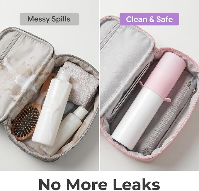 Travel Bottles for Toiletries, TSA Approved Travel Size Containers with Silicone Bottle Covers, Leak Proof Silicone Shampoo Bottles, Small Toiletry Containers for Shampoo Conditioner Lotion