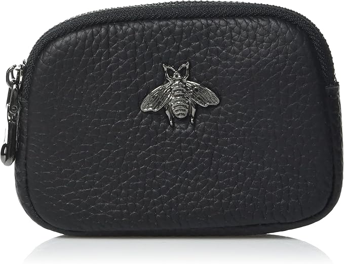 imeetu RFID Credit Card Holder, Small Leather Zipper Card Case Wallet for Women