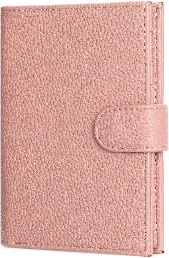 Passport Holder Wallet for Women,RFID Blocking Zippered Coins Pocket and Cash Slot Slim Compact Travel Wallet Passport Cover Case