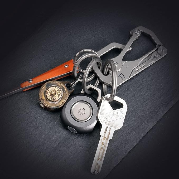 MecArmy Titanium 3pcs/4pcs/7pcs/18pcs Key Rings Keychain Large Small Split Rings