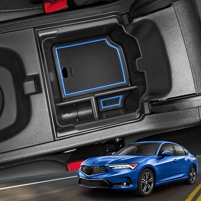 YEE PIN Integra Tray Blue for 2023 2024 2025 Acura Integra Center Console Organizer Console Storage Insert Tray Integra Arm Rest Organizer for Acura Integra Accessories