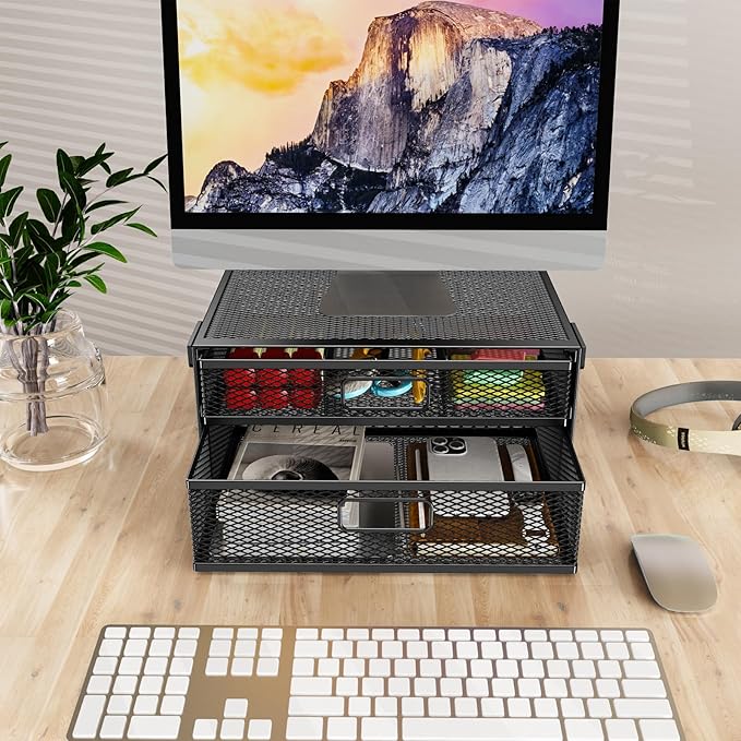 Under Desk Drawer Organizer No Drilling Under Desk Storage Drawer Organizer Metal Under Desk Drawer Suitable for Home and Office(13 Inch)