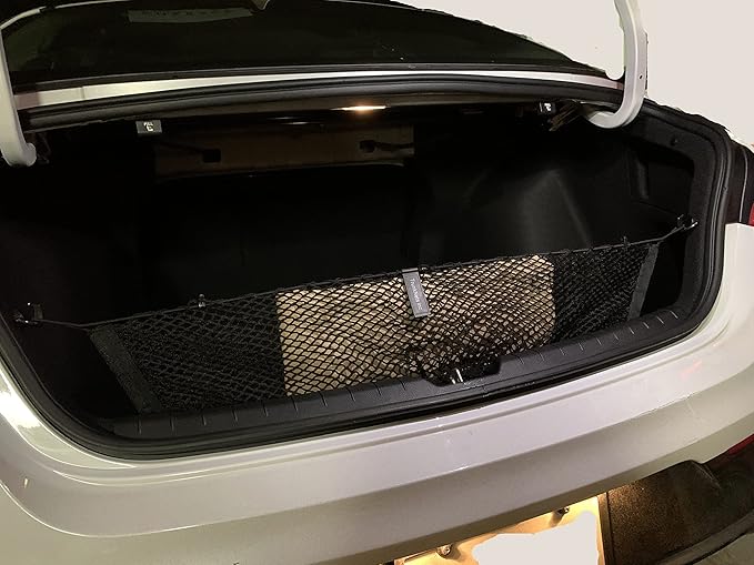 Envelope Style Automotive Elastic Trunk Mesh Cargo Net for Kia K5 LX LXS GT-Line EX 2021-2025 - Premium Trunk Organizer and Storage - Luggage Net for Sedan - Best Car Organizer for Kia K5