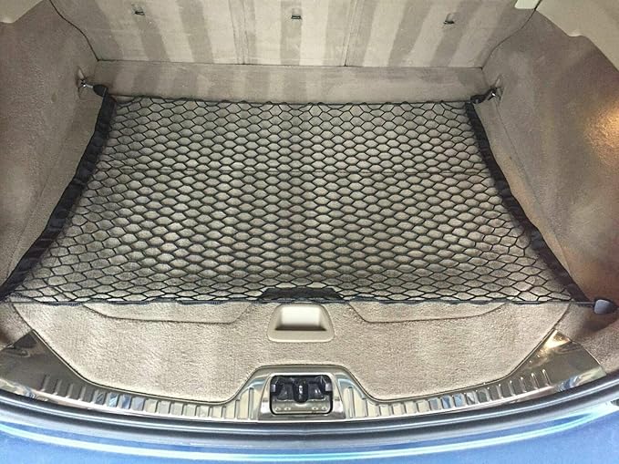 Trunk Organizer Cargo Net for Volvo XC60 2010-2026 – Floor Style Cargo Net for SUV – Premium Mesh Elastic Car Trunk Organizer Vehicle Carrier Storage – Compatible with XC60